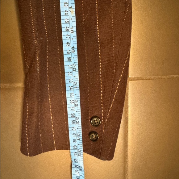 RARE 1970’s PARIS FRANCE PIERRE CARDIN BOUTIQUE Brown Pinstripe Men's Blazer VTG - Picture 15 of 17